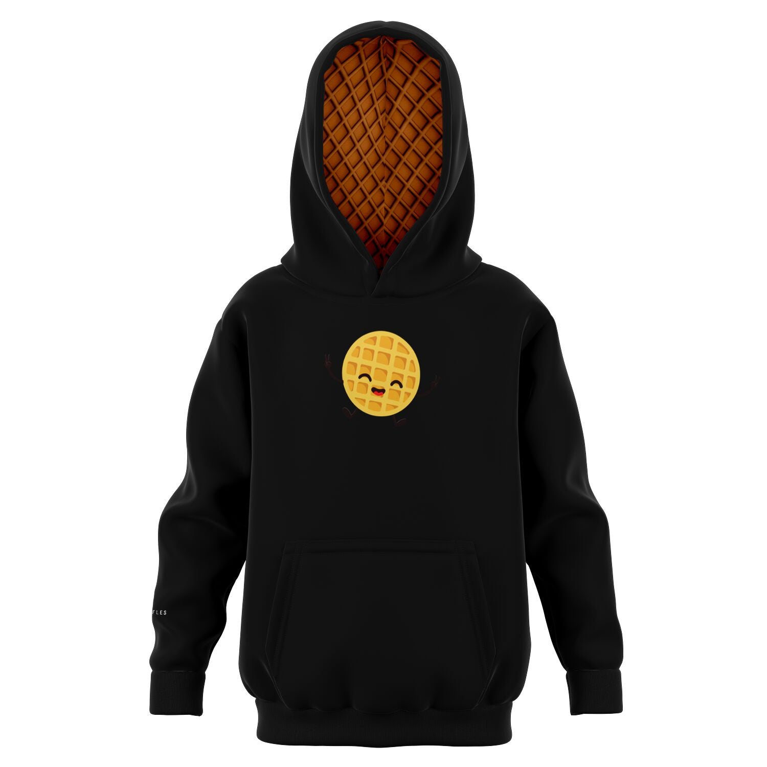 Kids Premium Waffle Hoodie - Black