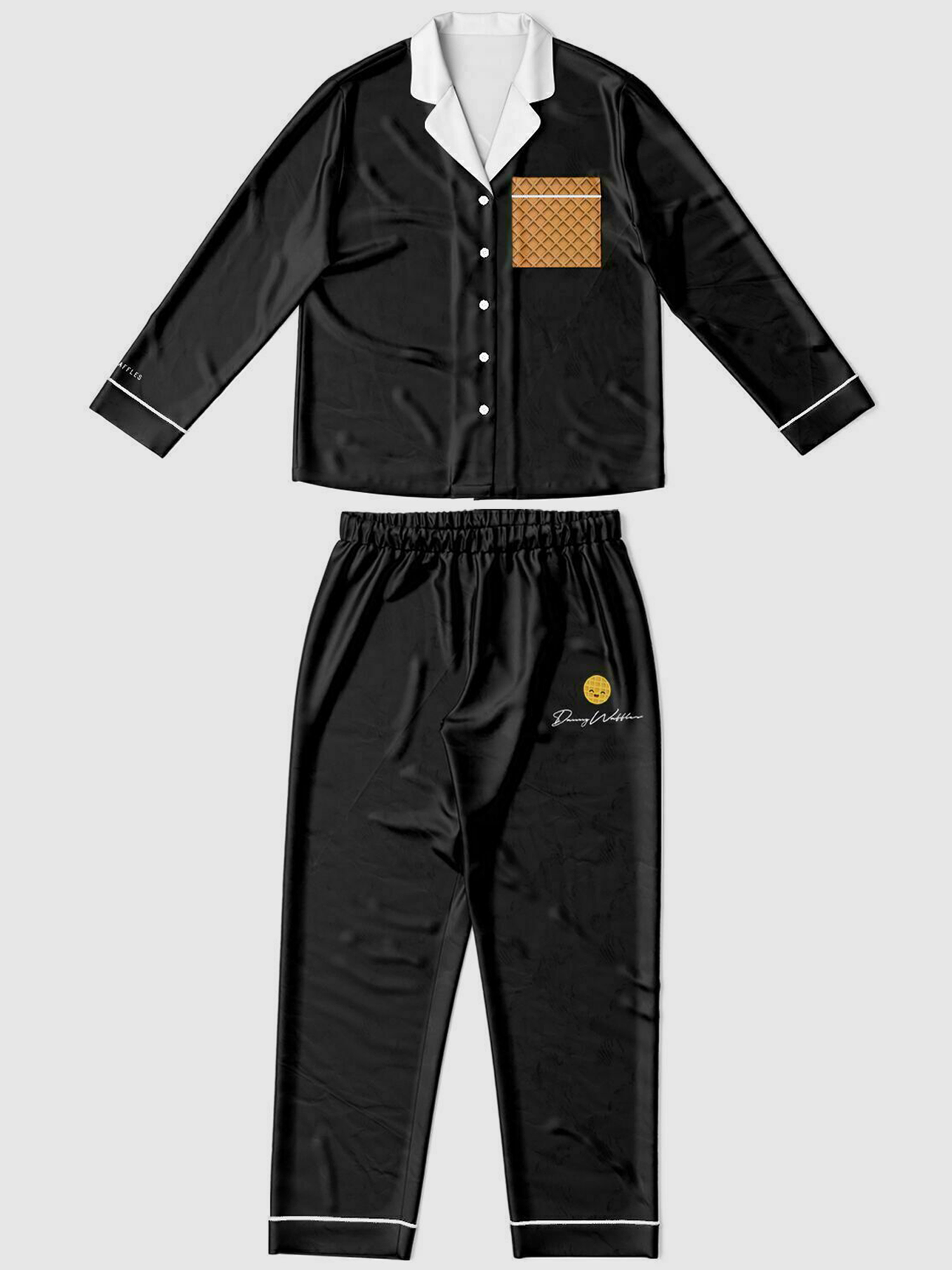 Pajama Waffle Set - Black