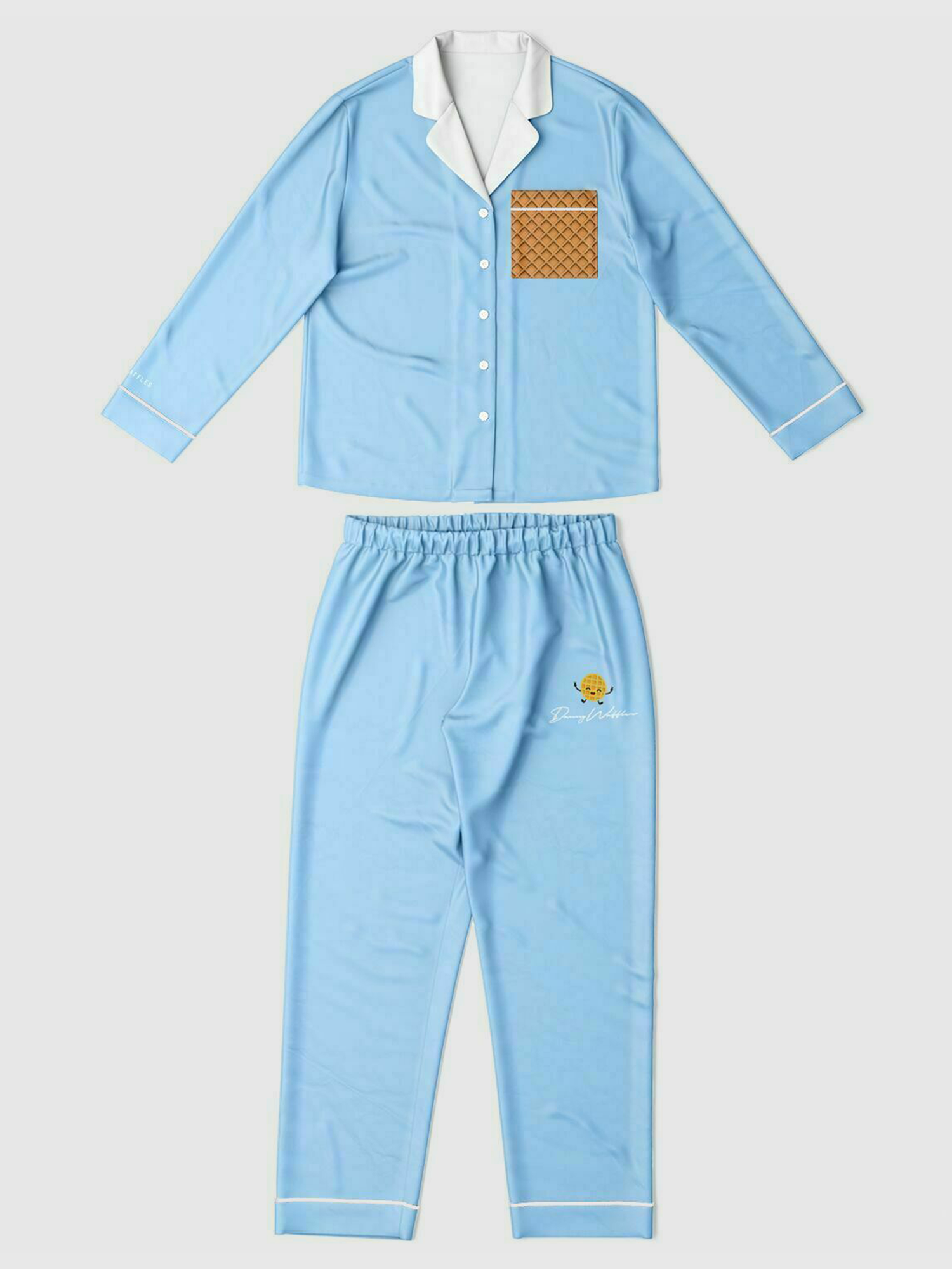 Pajama Waffle Set - Light Blue