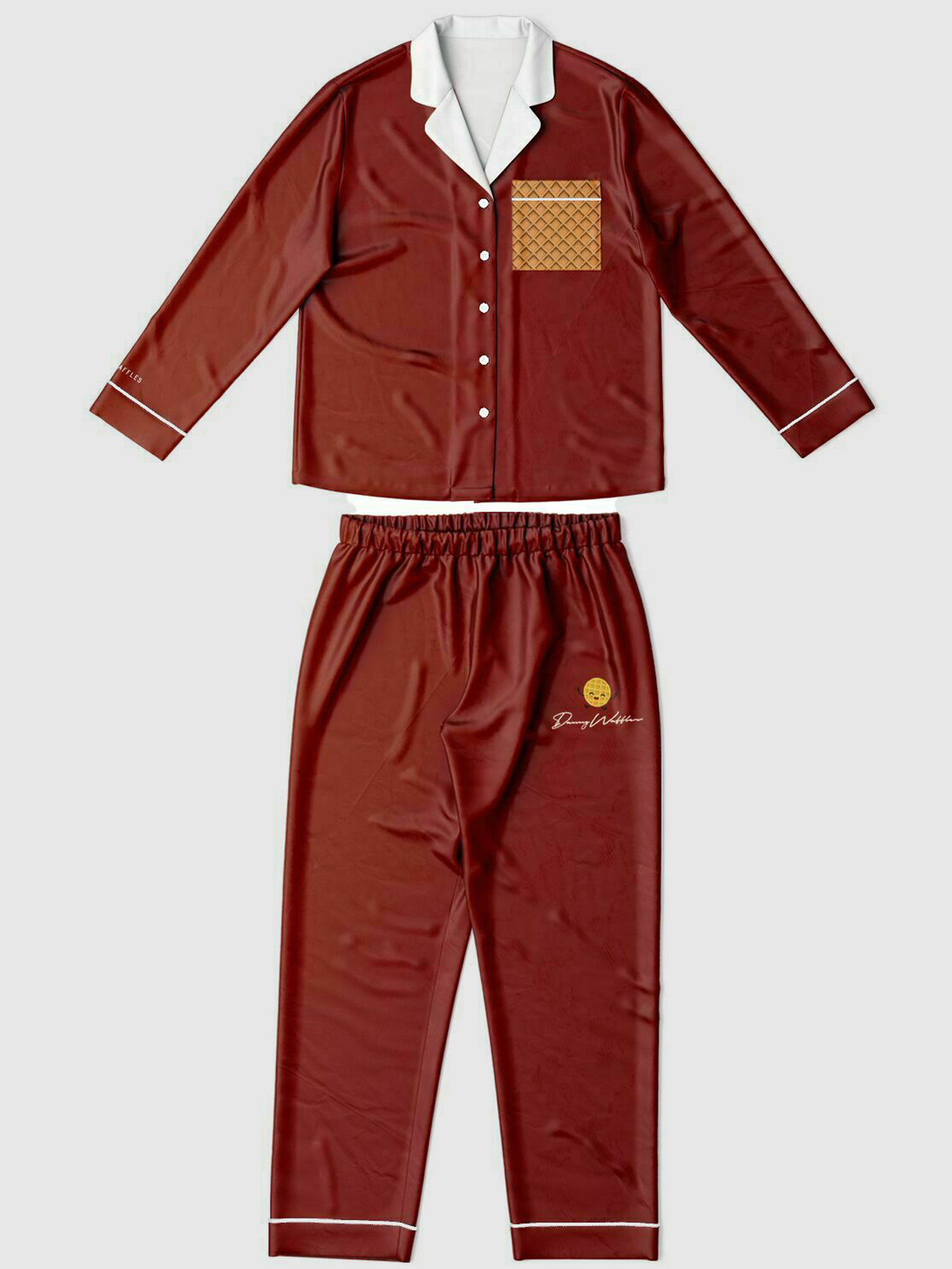 Pajama Waffle Set - Cherry Red
